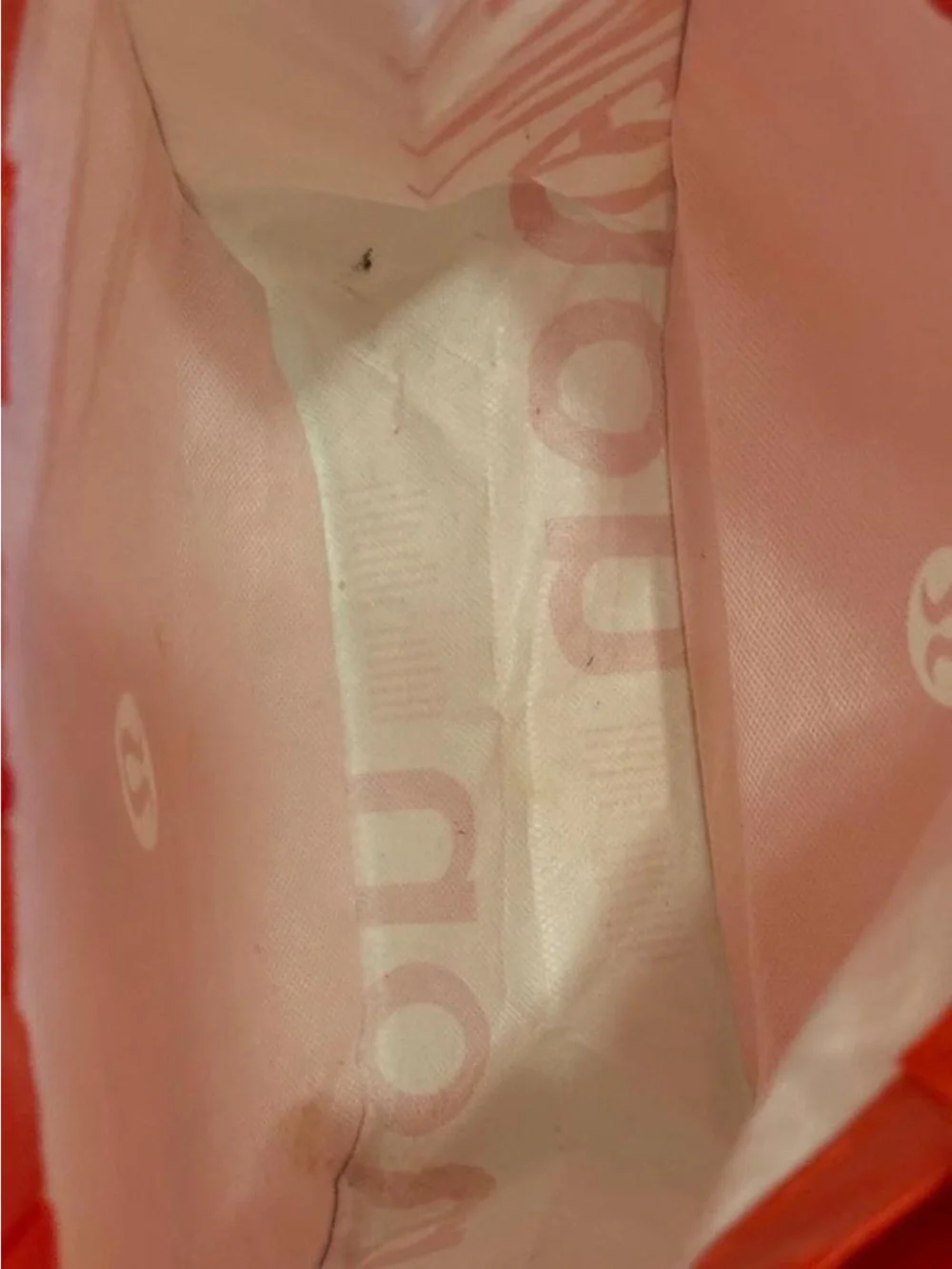 lululemon Pink and Red Logo Tote